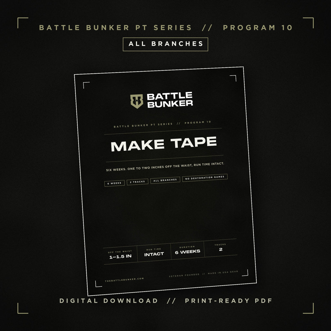 Make Tape | 6-Week Military Fat Loss & Body Composition Program (Digital Download)