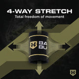 Battle Bunker black wristband with 4-way stretch for total freedom of movement
