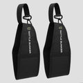 Pair of black Battle Bunker ab straps with hook attachments for gym workouts