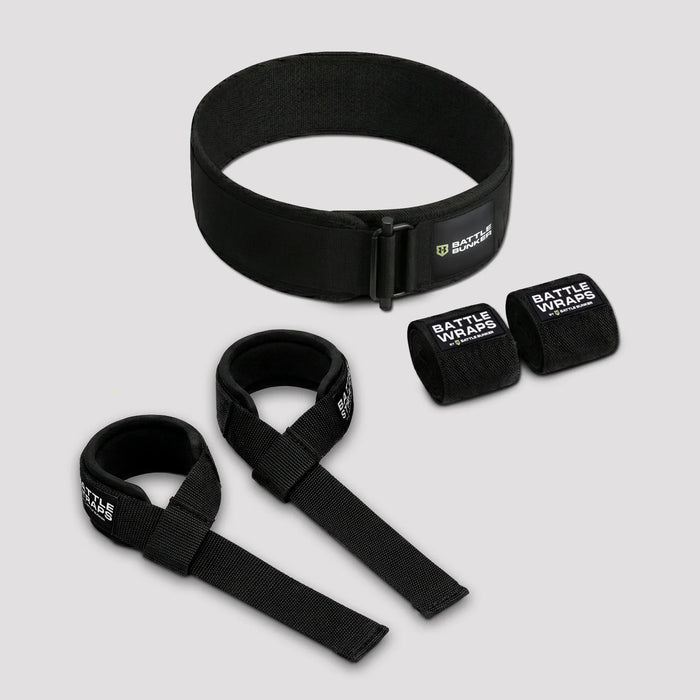 Strength Bundle - Hybrid Belt, Lifting Straps, and Wrist Wraps