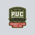 Battle Bunker P.U.C Pull-Up Club patch with Founder’s Club First 200 on red banner