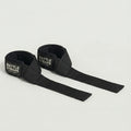 Black Battle Straps wrist wraps with Battle Bunker branding for weightlifting support