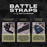 Battle Bunker Battle Straps with enhanced grip, neoprene wrist support, and storage bag