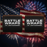 July 4th - Battle Wraps Wrist Wraps with American flag and fireworks background